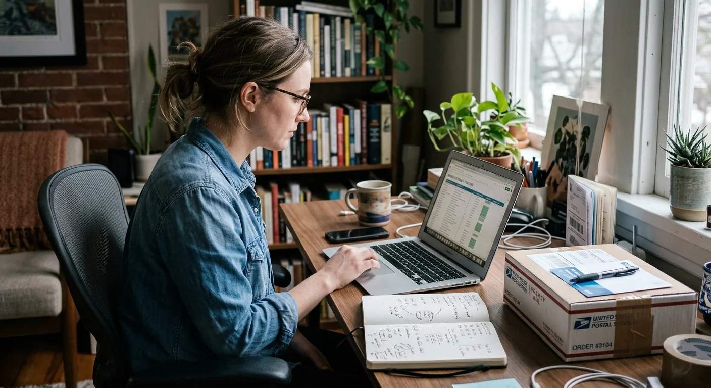 Creator working through influencer brand outreach