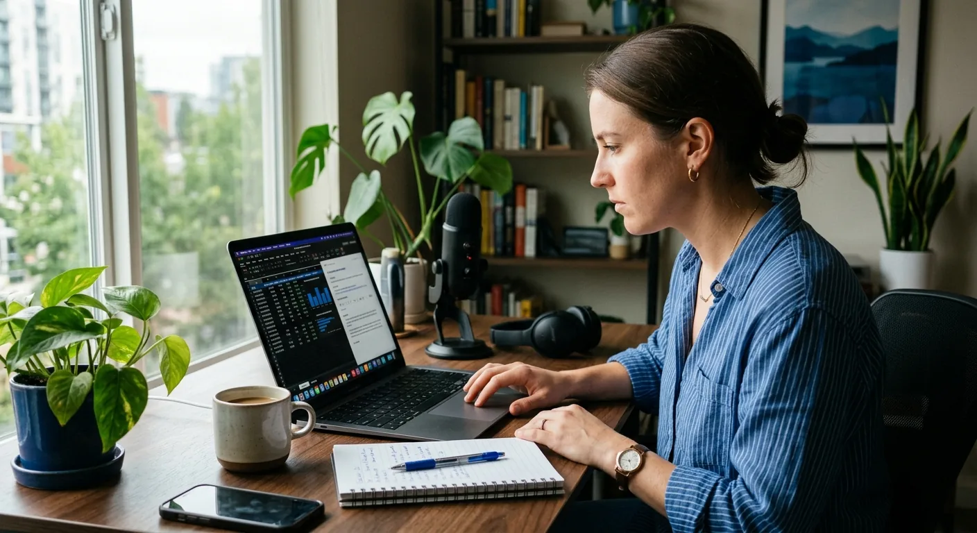 Creator working through influencer brand outreach