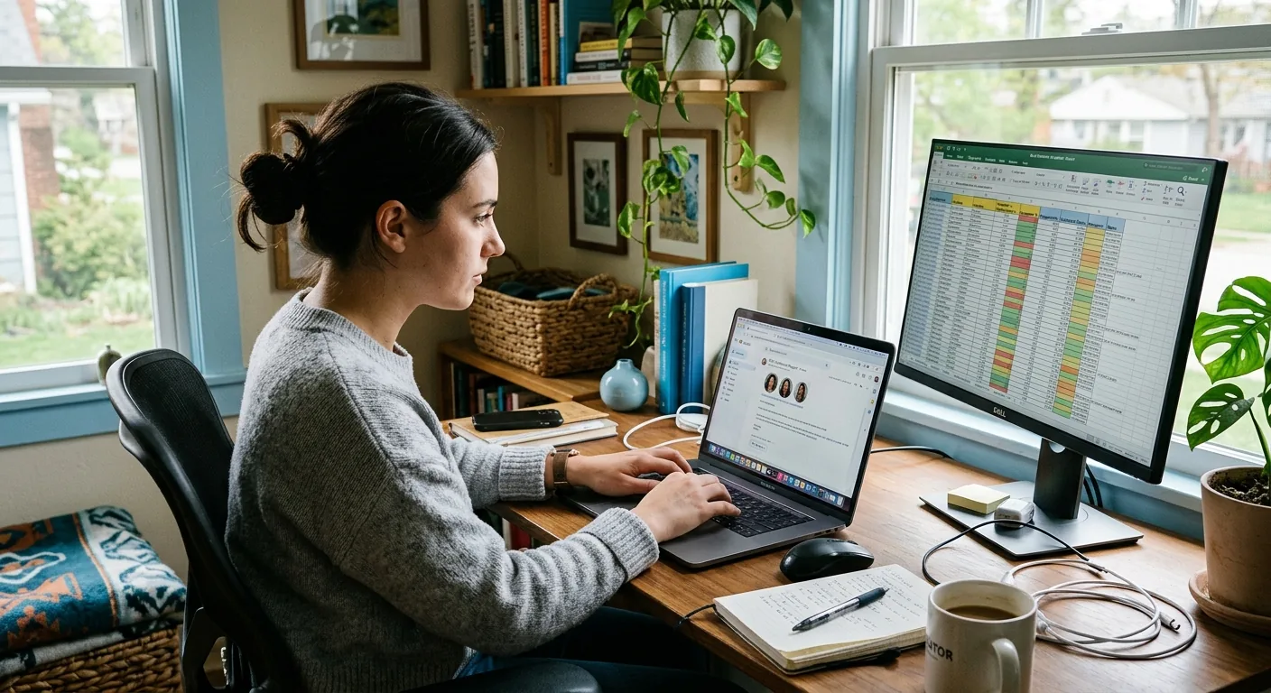 Creator working through influencer brand outreach