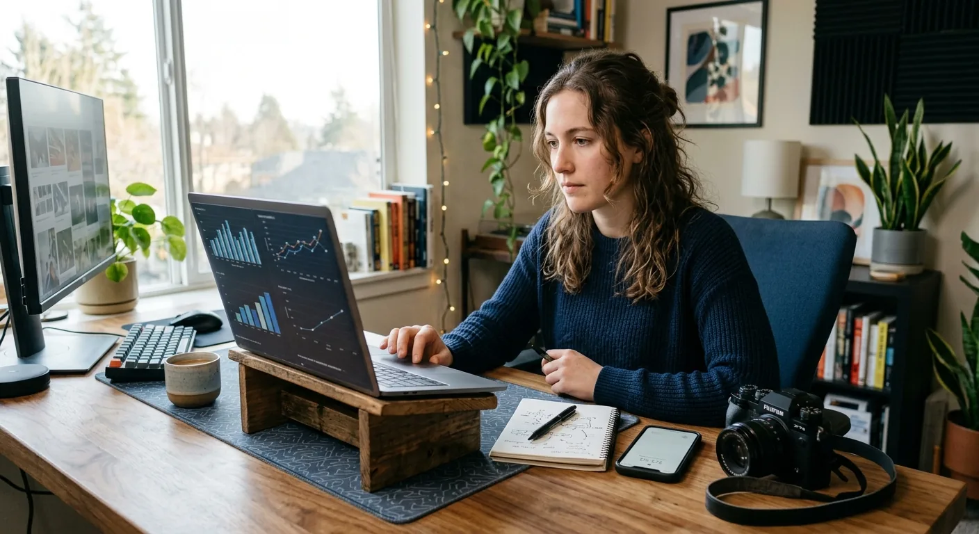 Creator working through content trends