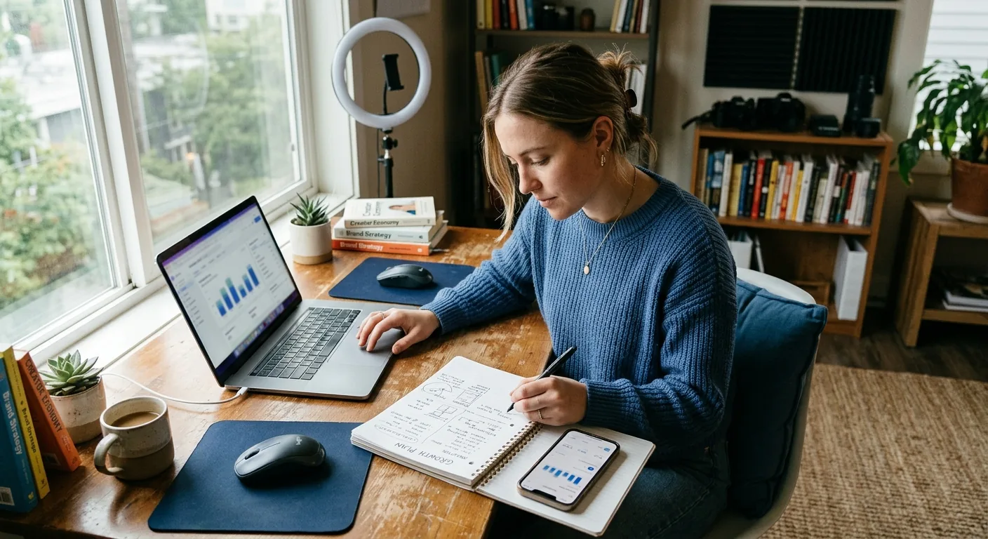 Creator working through creator business AI assistant