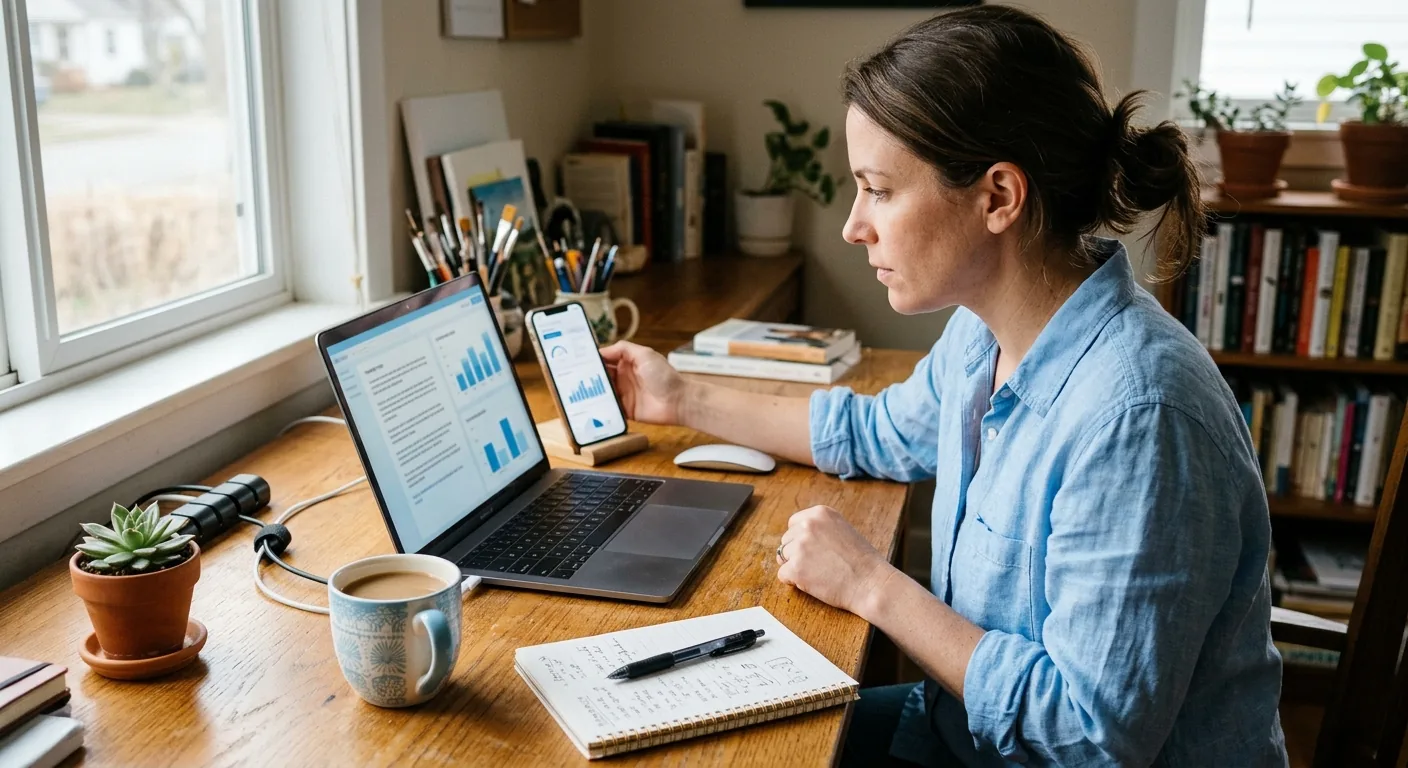 Creator working through influencer brand outreach
