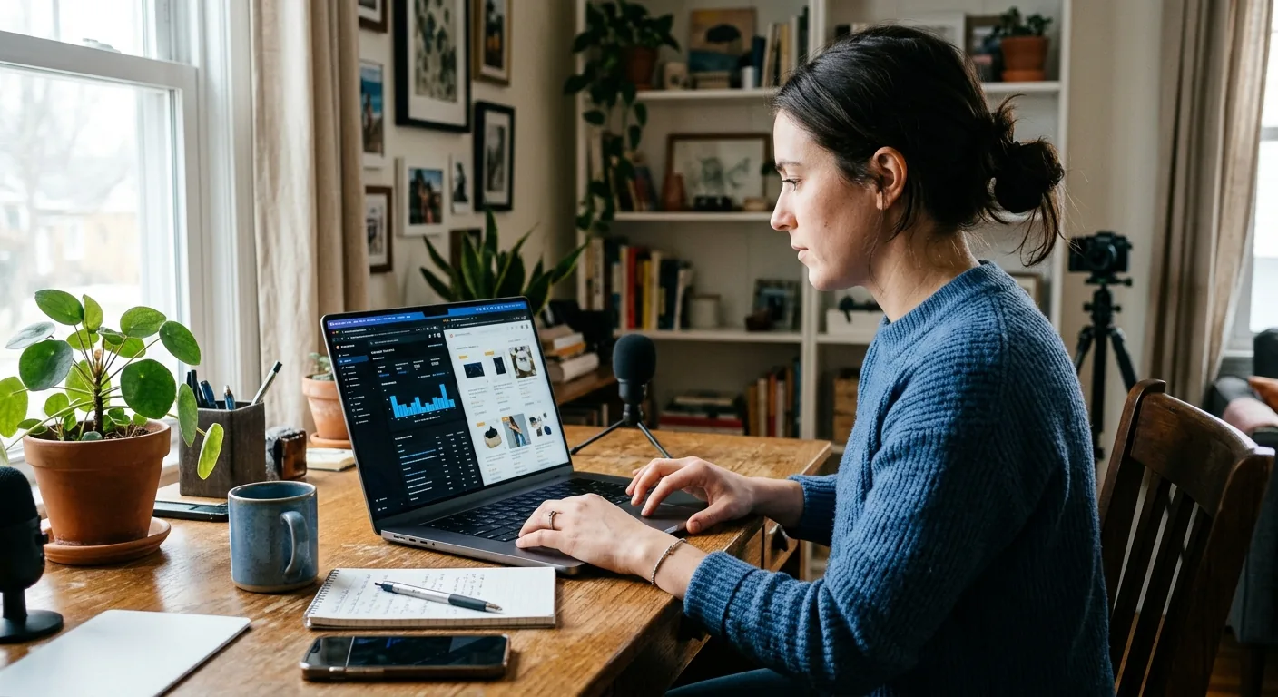 Creator working through content trends