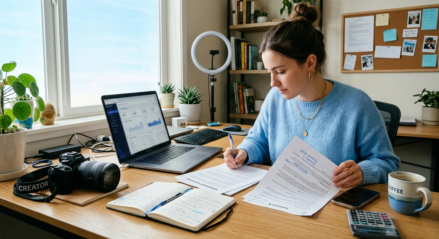 Creator working through creator brand deals