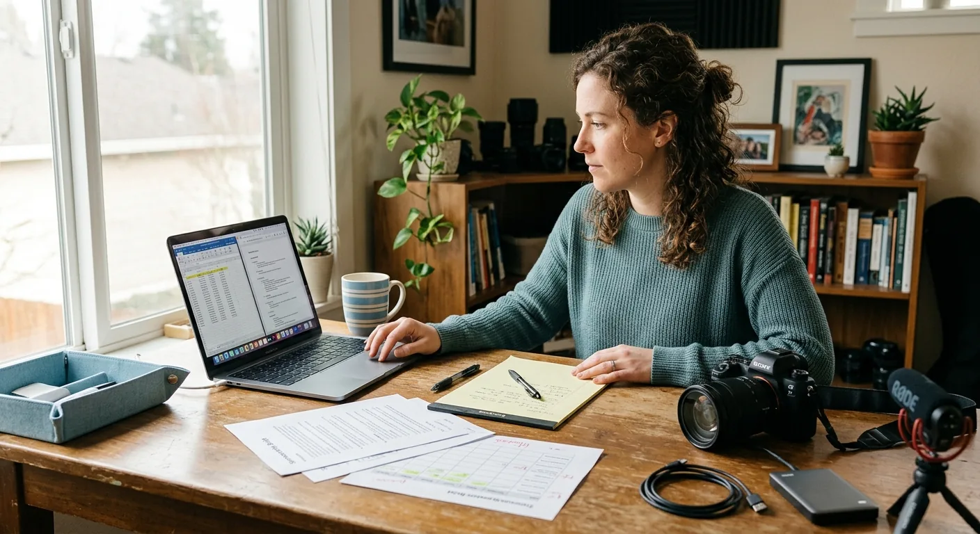 Creator working through creator brand deals