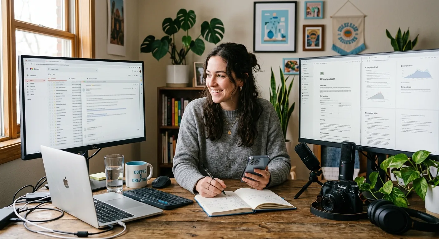 Creator working through creator brand deals