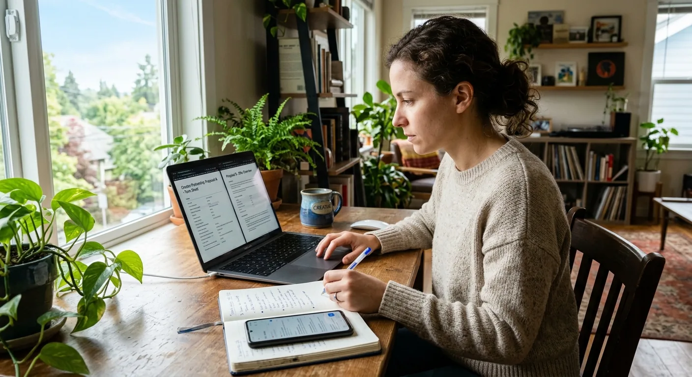 Creator working through creator brand deals