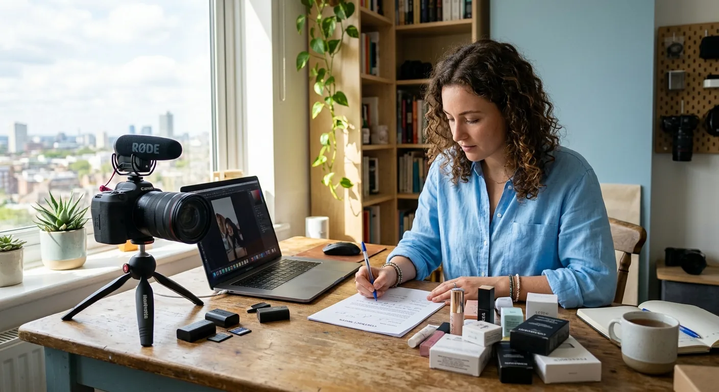 Creator working through creator brand deals