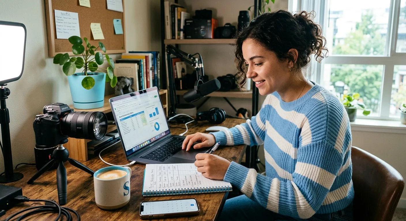 Creator working through creator brand deals