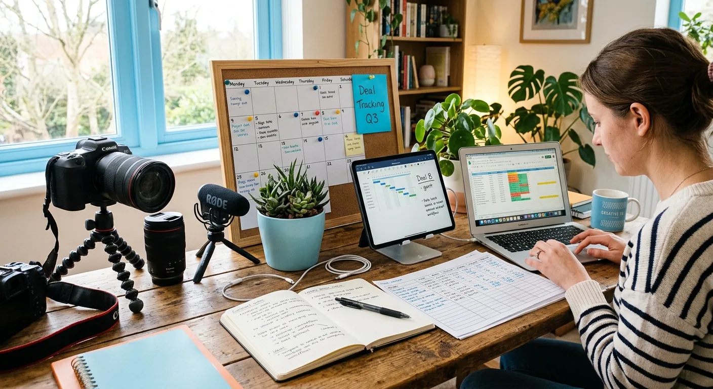 Creator working through creator brand deals
