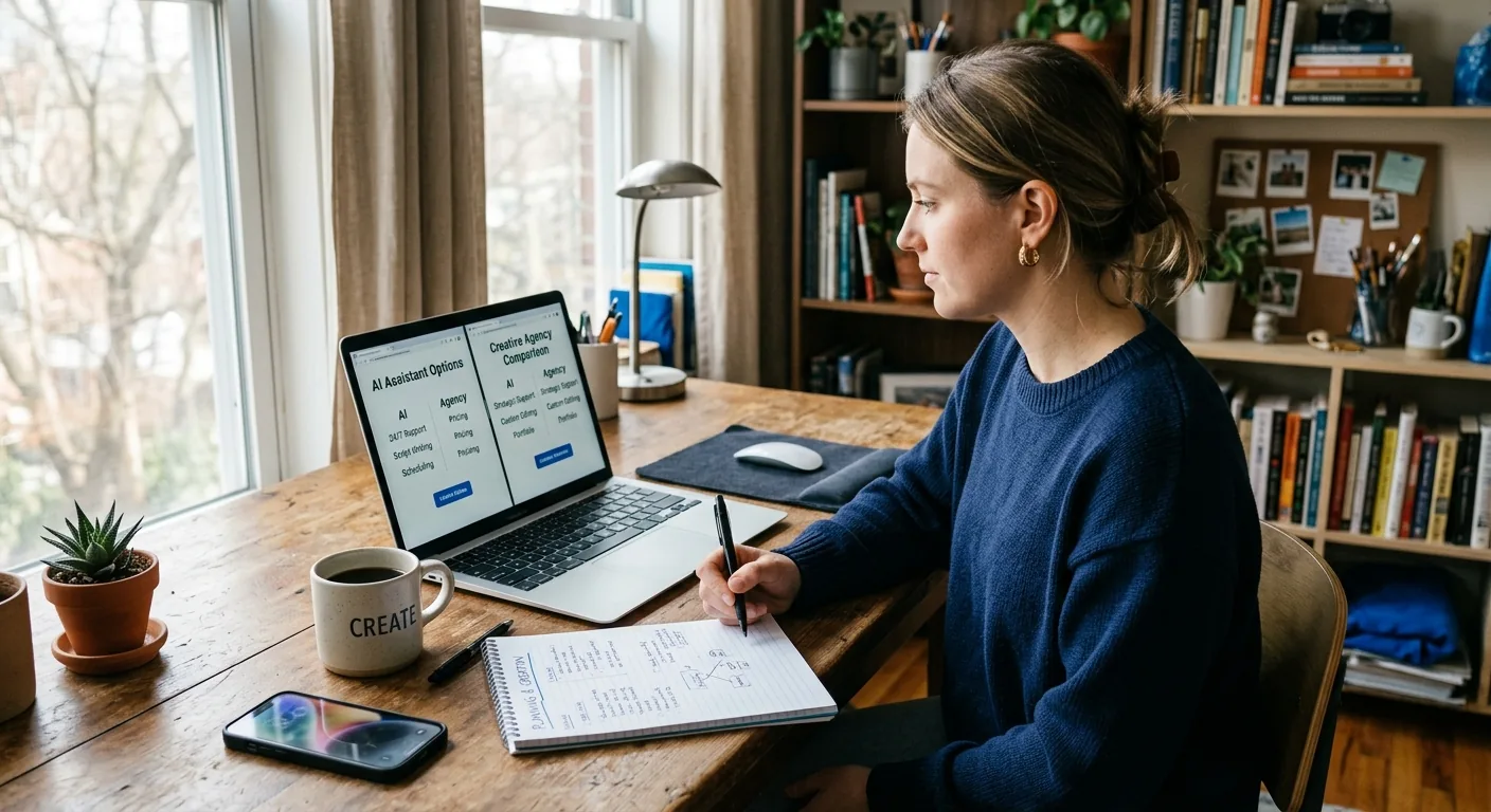 Creator working through creator business AI assistant