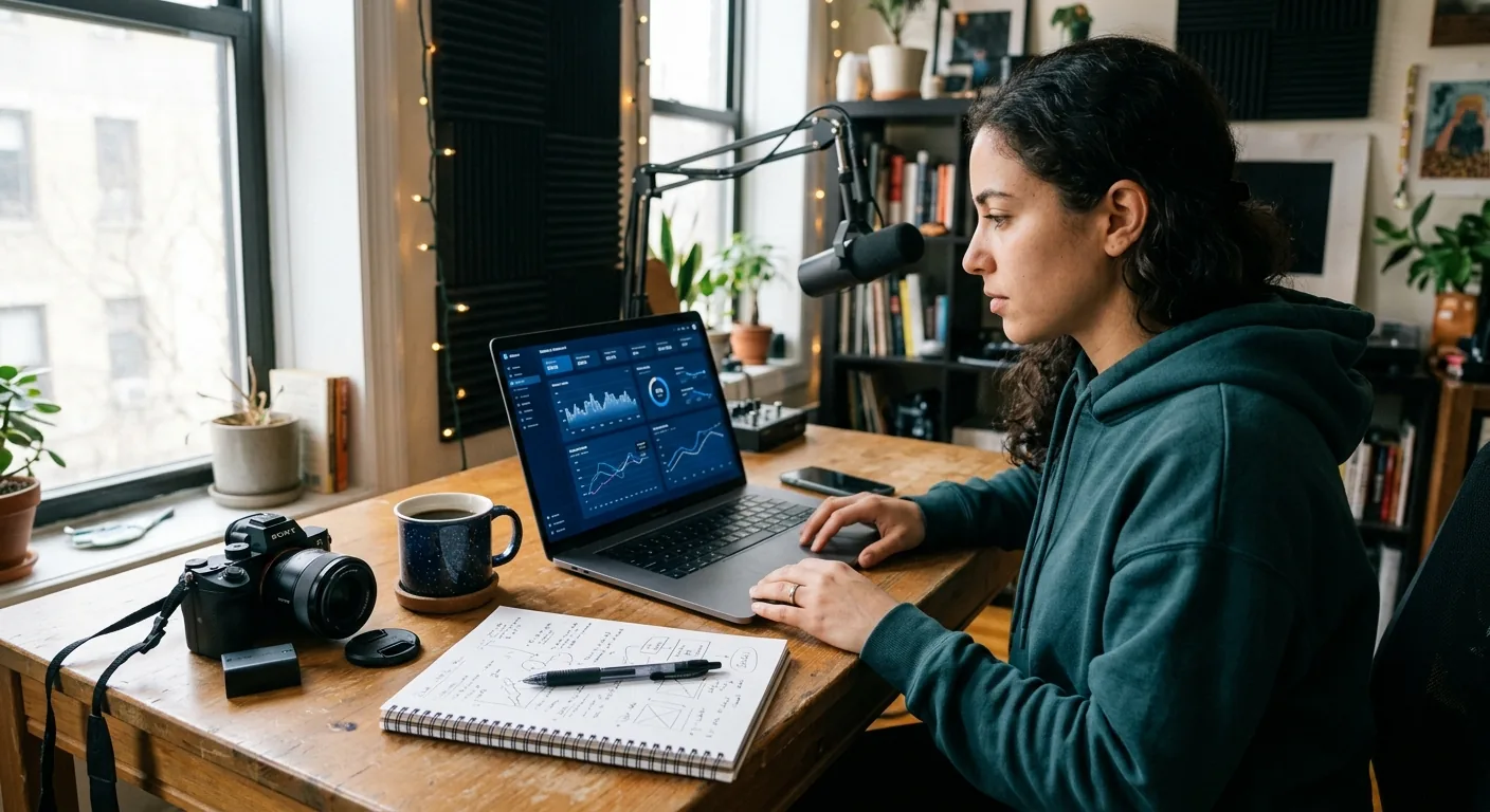 Creator working through creator business AI assistant