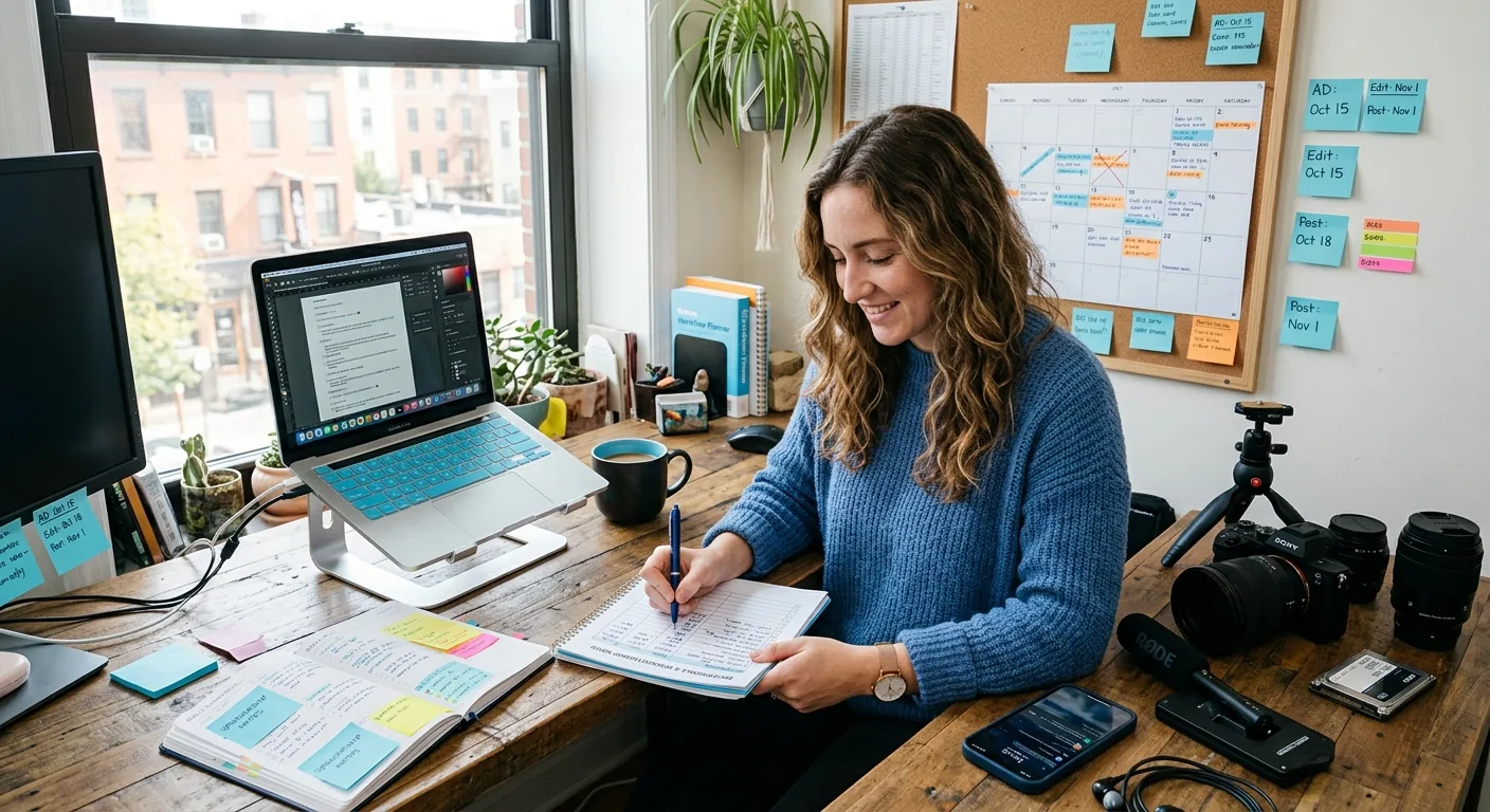 Creator working through creator brand deals