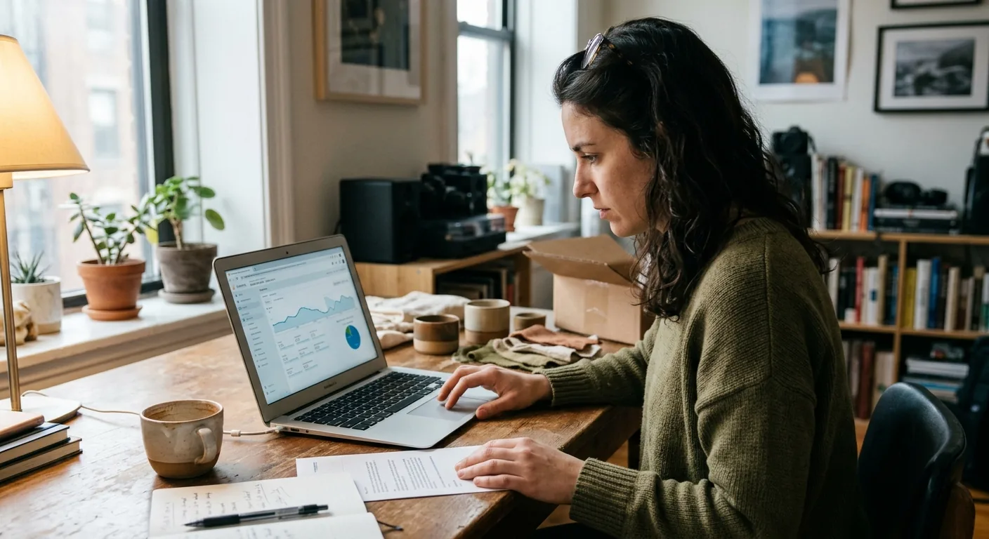 Creator working through influencer brand outreach