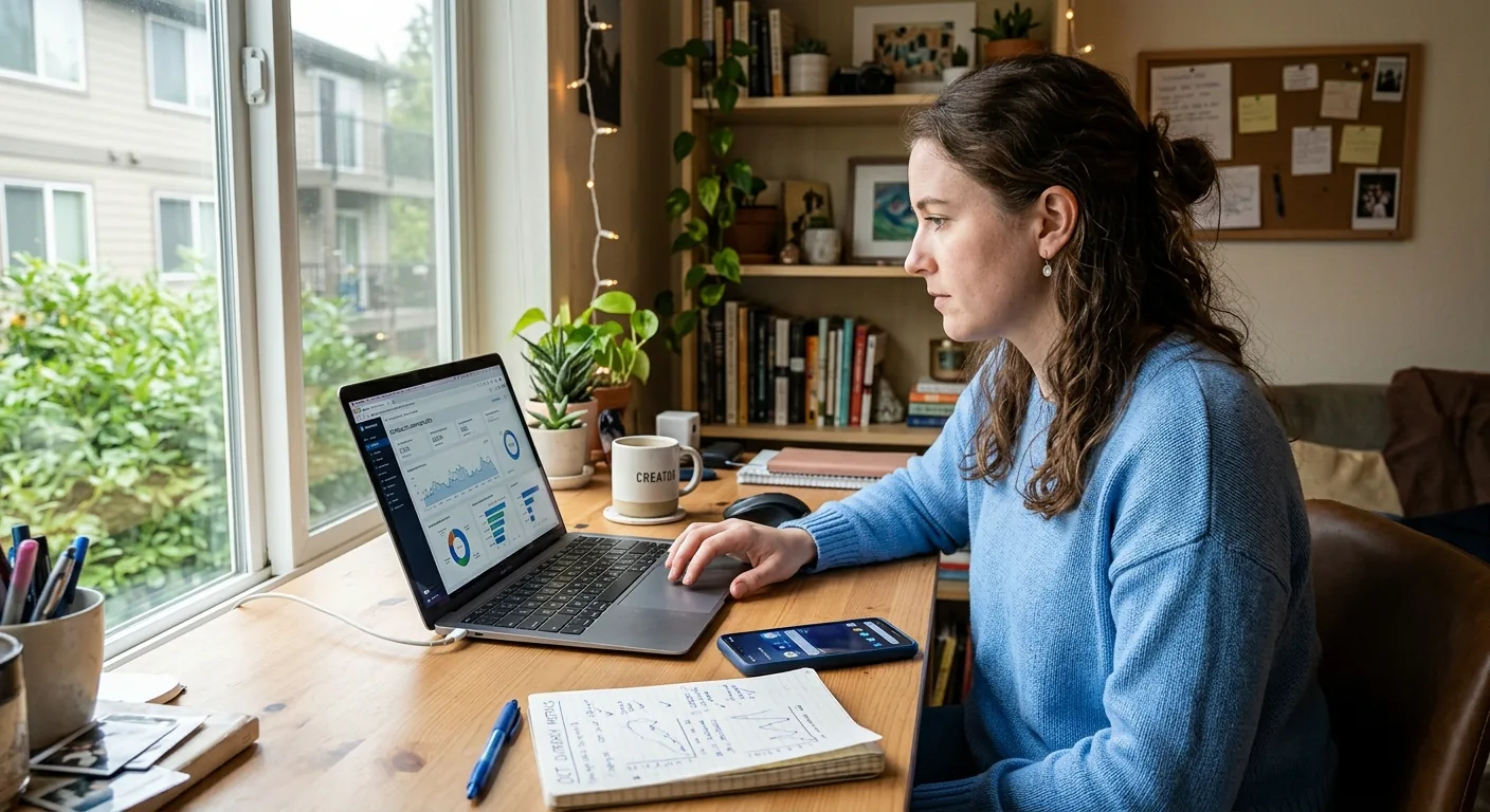 Creator working through influencer brand outreach