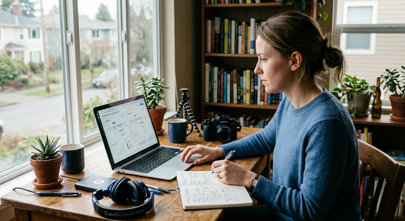 Creator working through influencer brand outreach