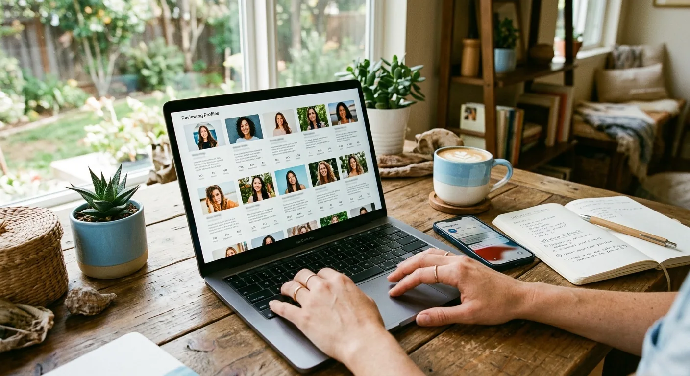 Creator working through influencer brand outreach