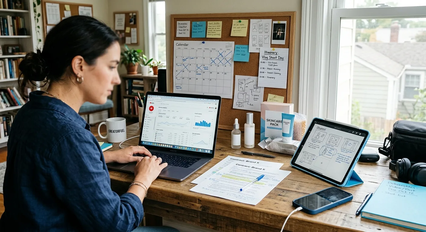Creator working through creator business AI assistant