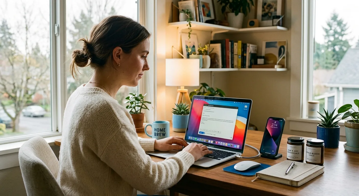Creator working through influencer brand outreach