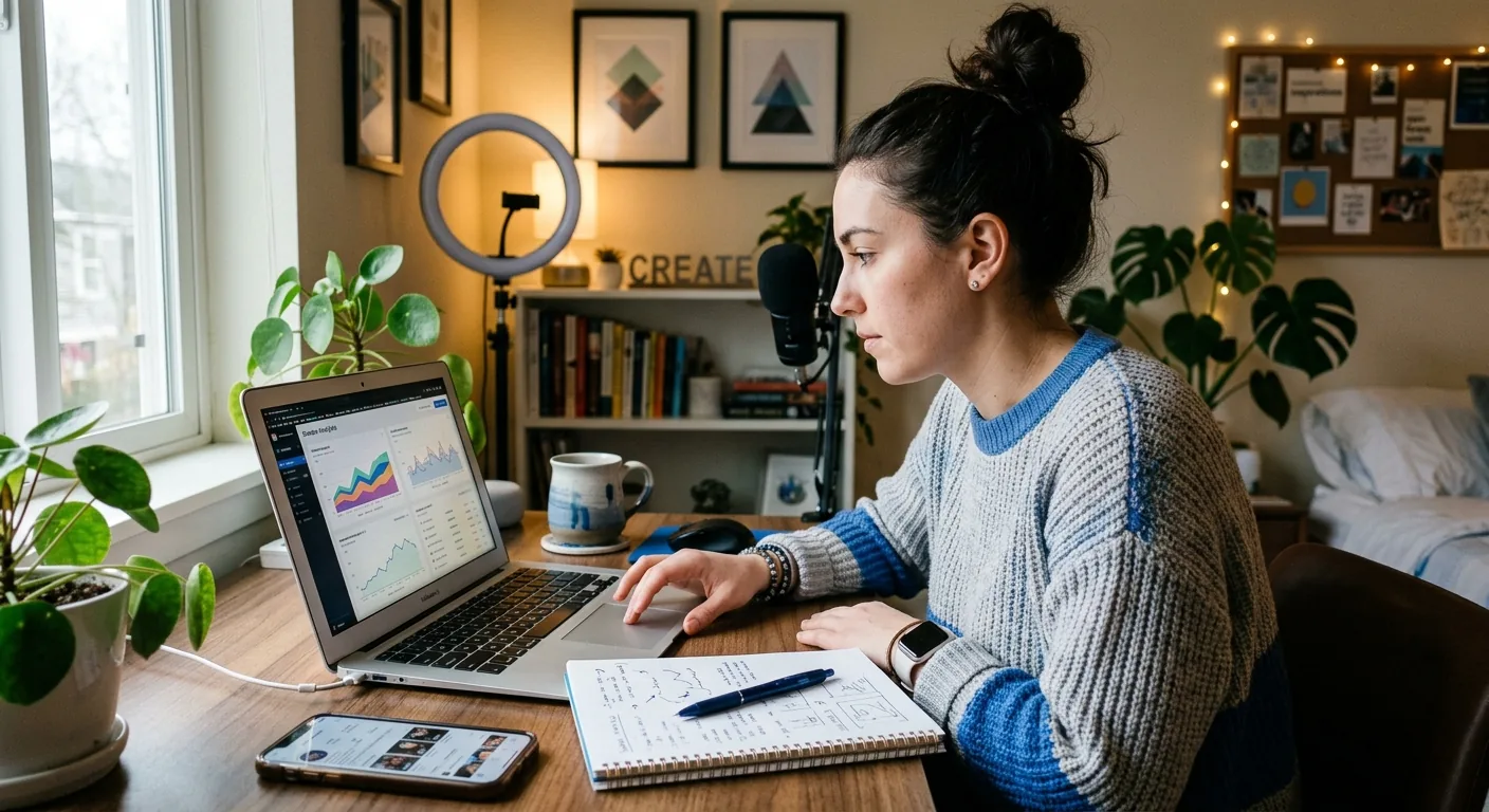 Creator working through content trends