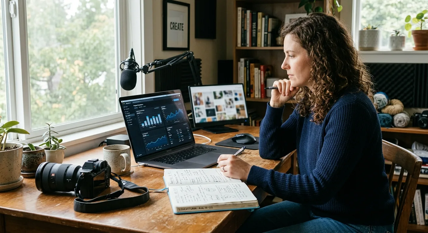 Creator working through creator business AI assistant