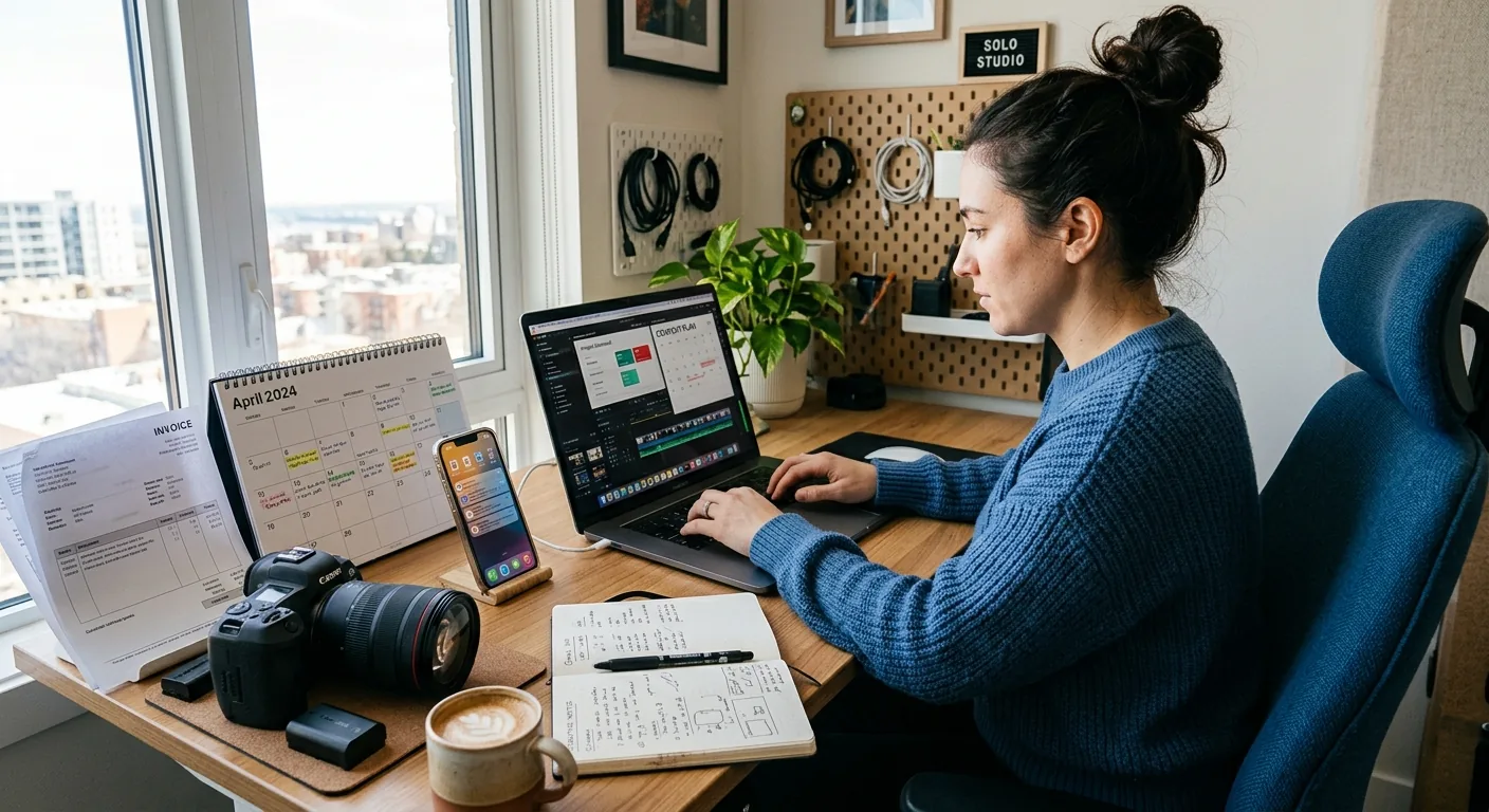 Creator working through creator business AI assistant