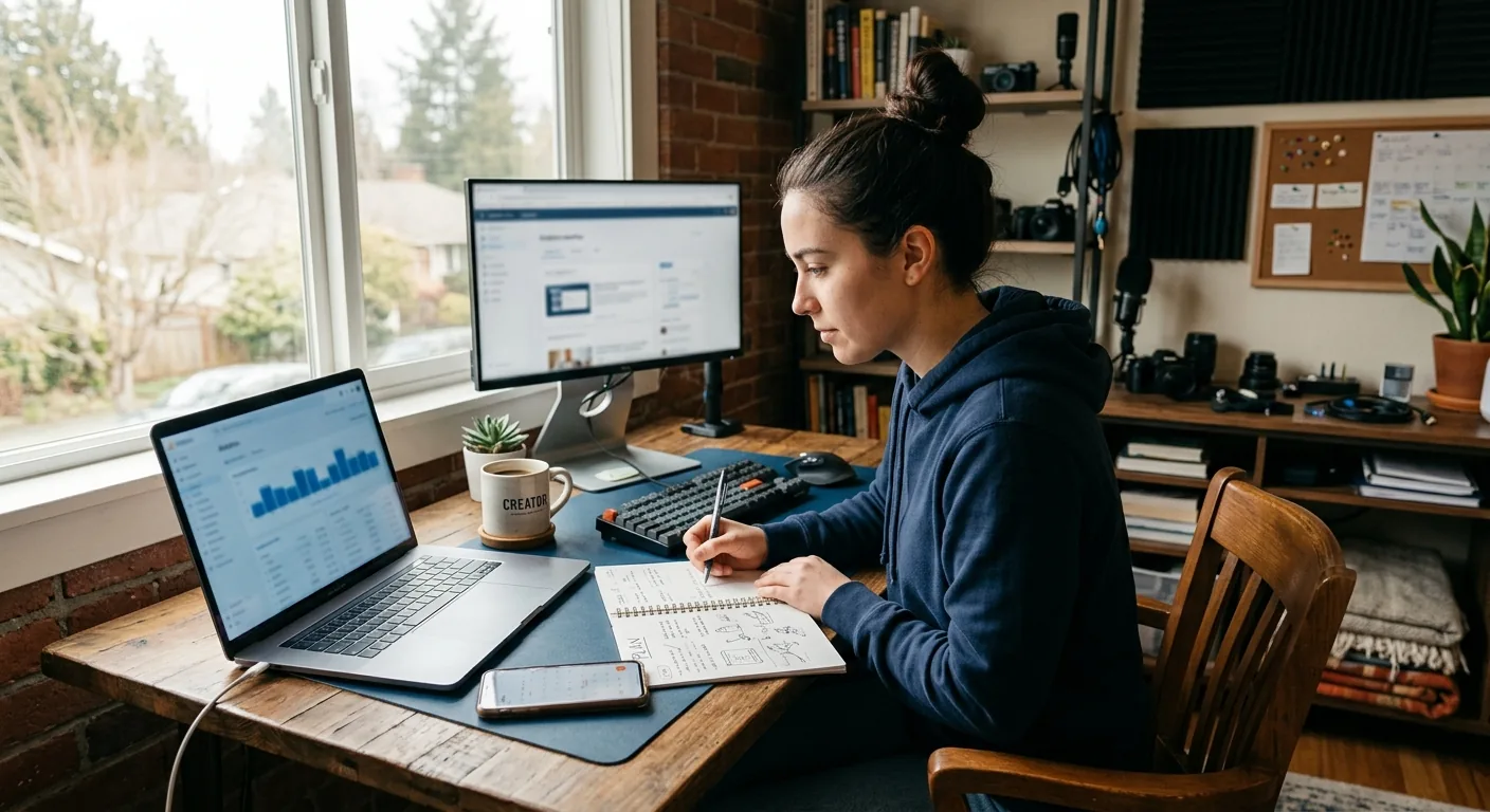 Creator working through creator business AI assistant