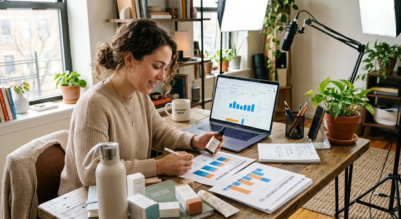 Creator working through brand collaboration opportunities