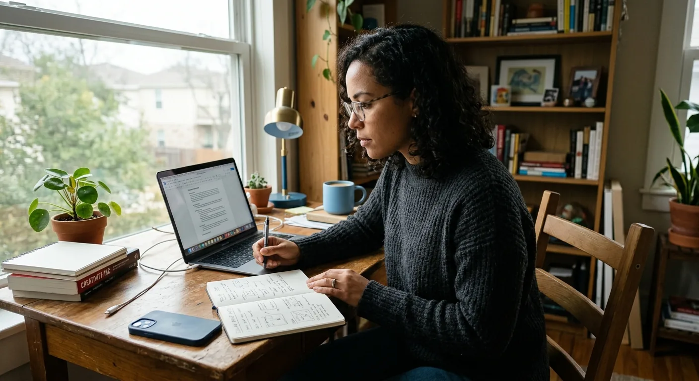Creator working through brand collaboration opportunities