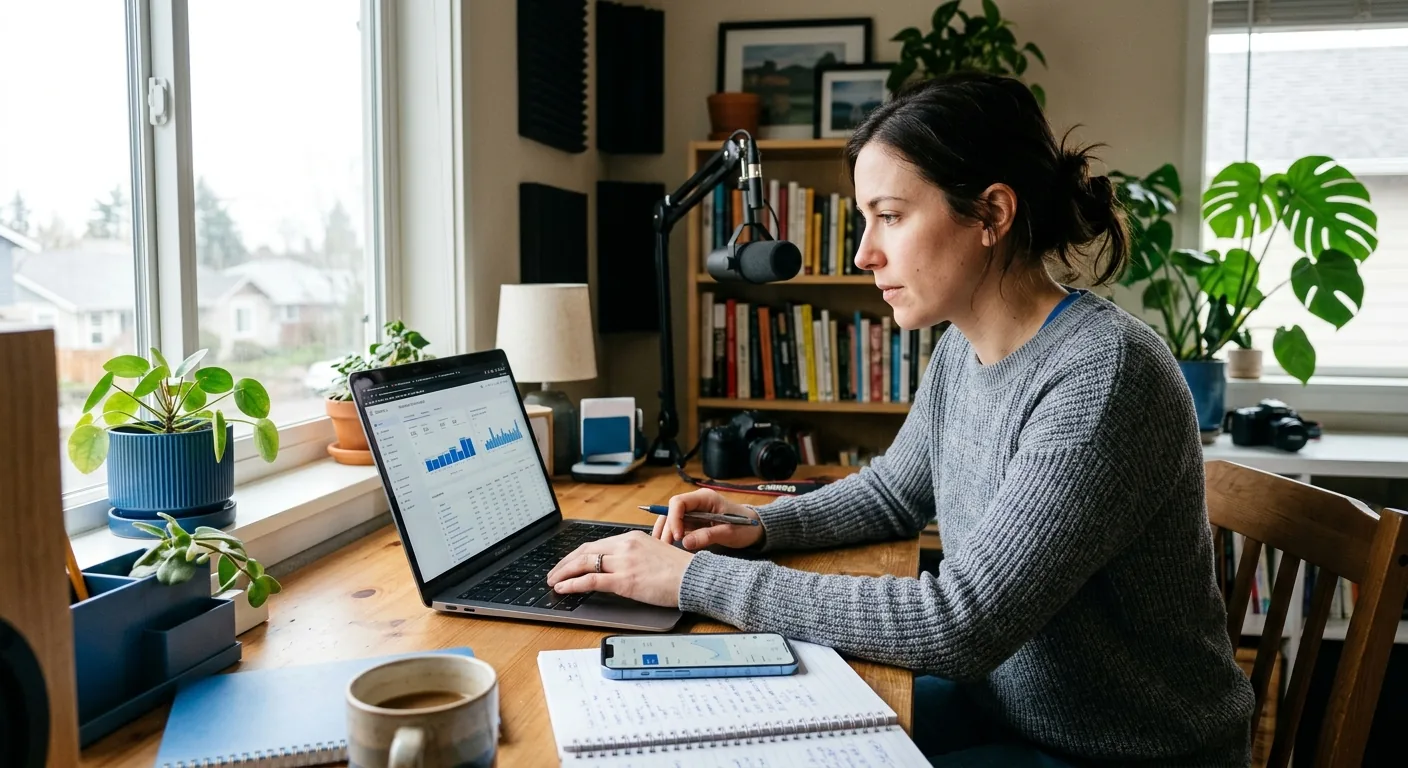 Creator working through brand collaboration opportunities