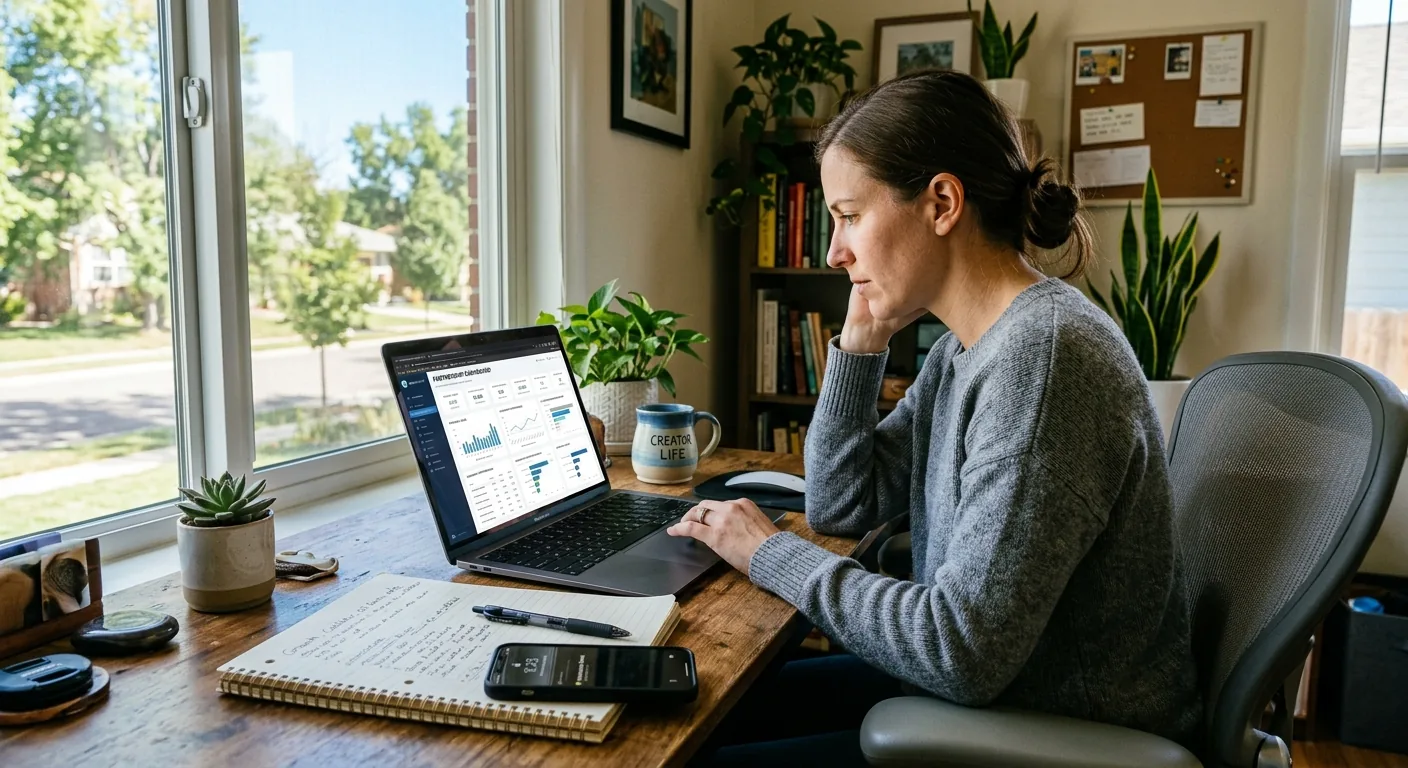 Creator working through brand collaboration opportunities