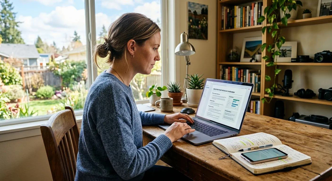 Creator working through brand collaboration opportunities