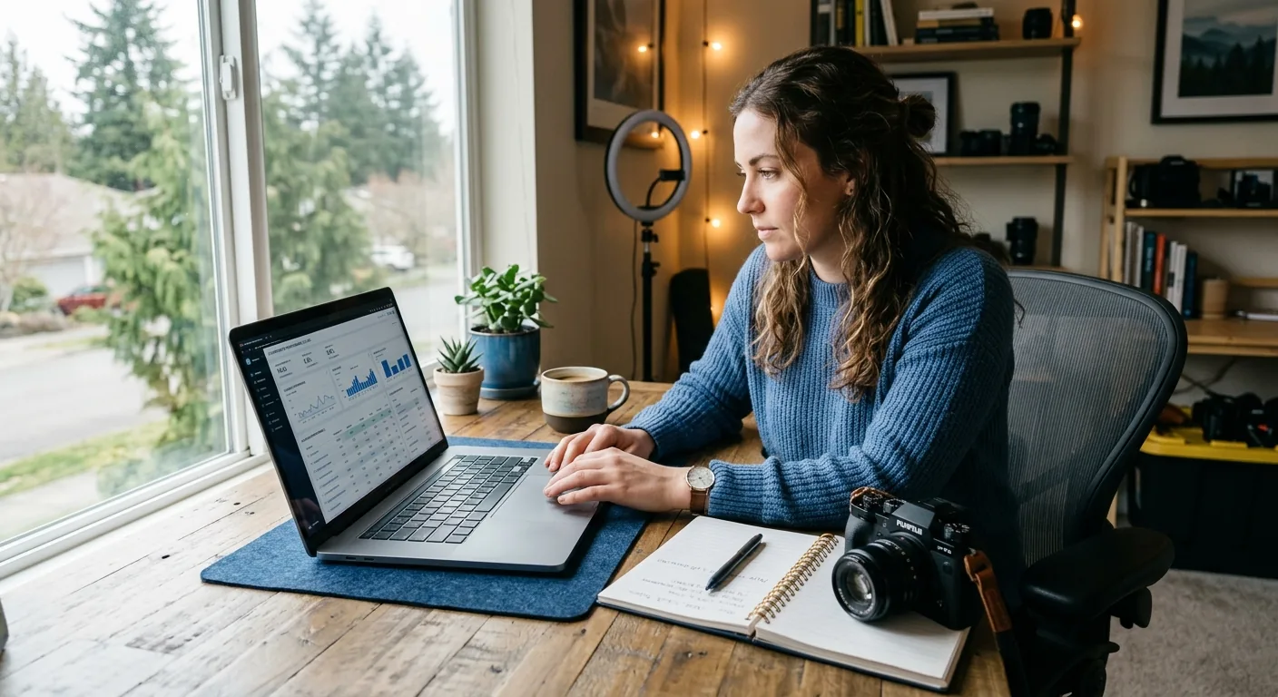 Creator working through brand collaboration opportunities