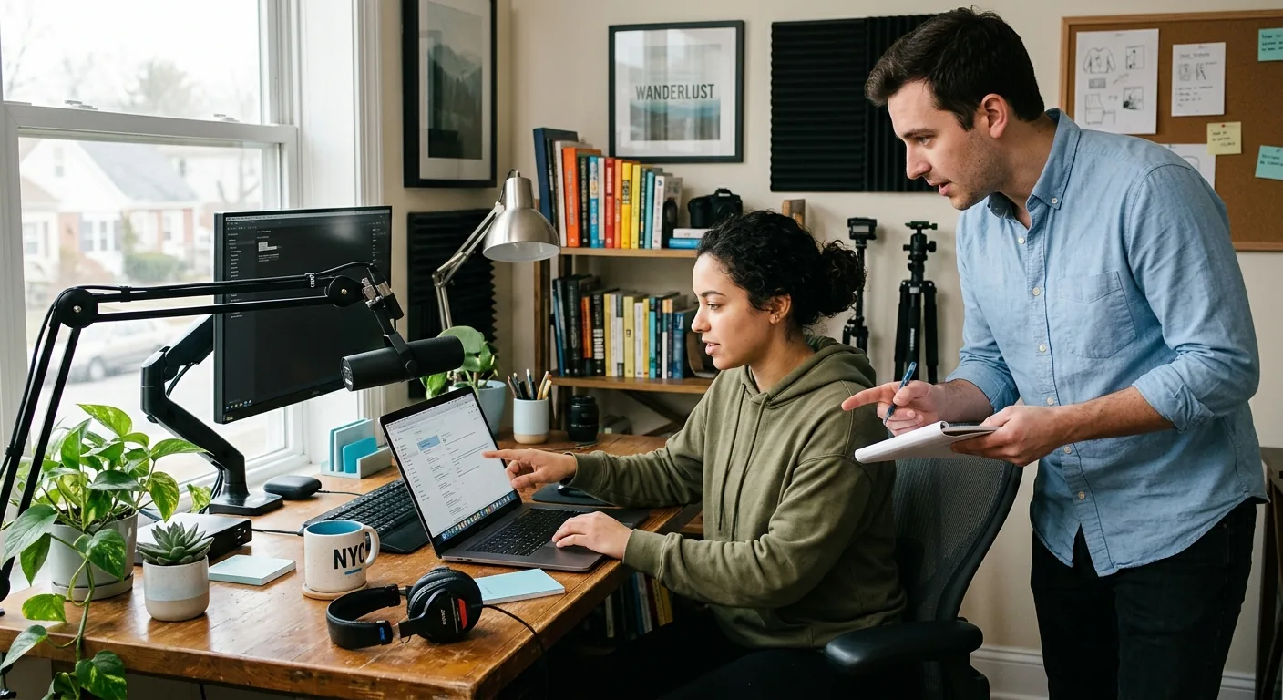 Creator working through brand collaboration opportunities