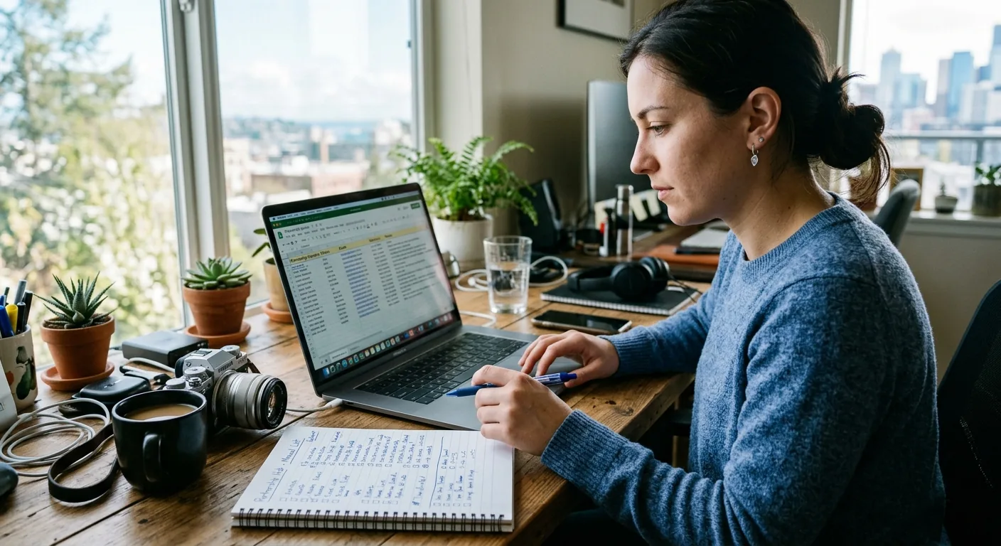 Creator working through brand collaboration opportunities
