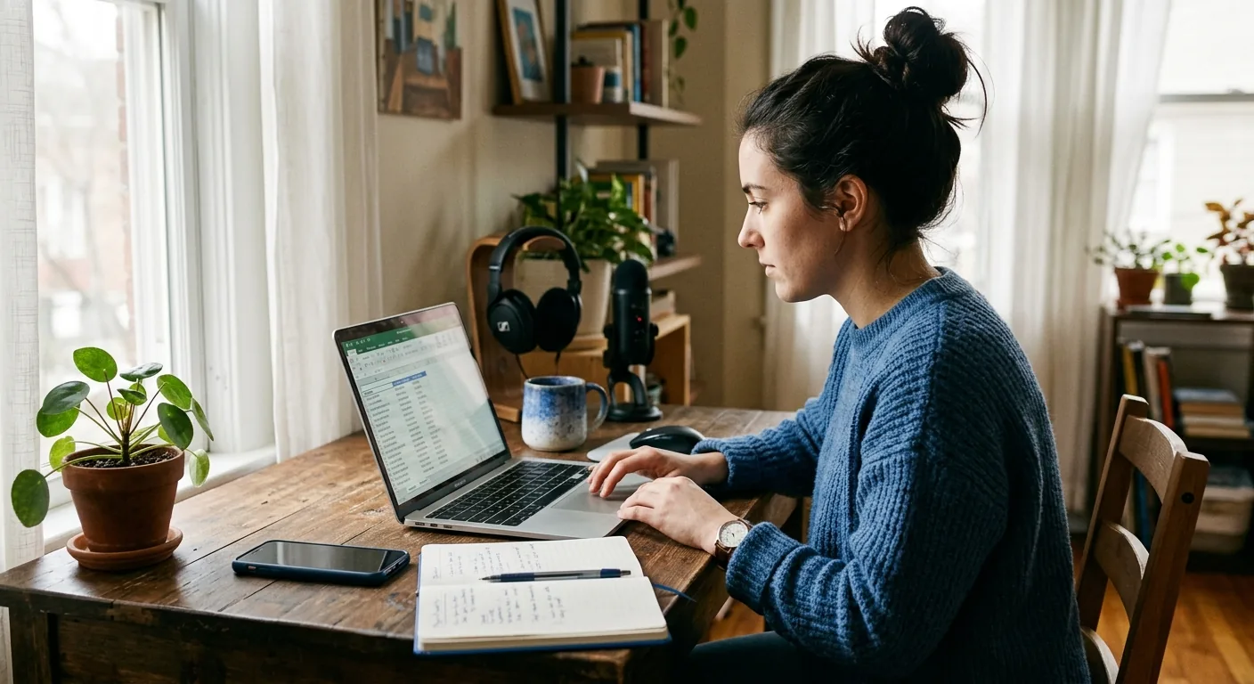 Creator working through influencer brand outreach