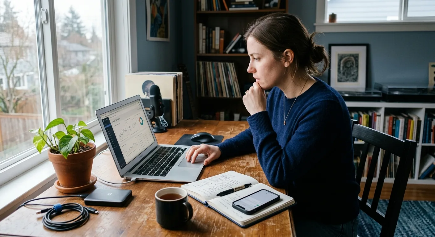 Creator working through influencer brand outreach