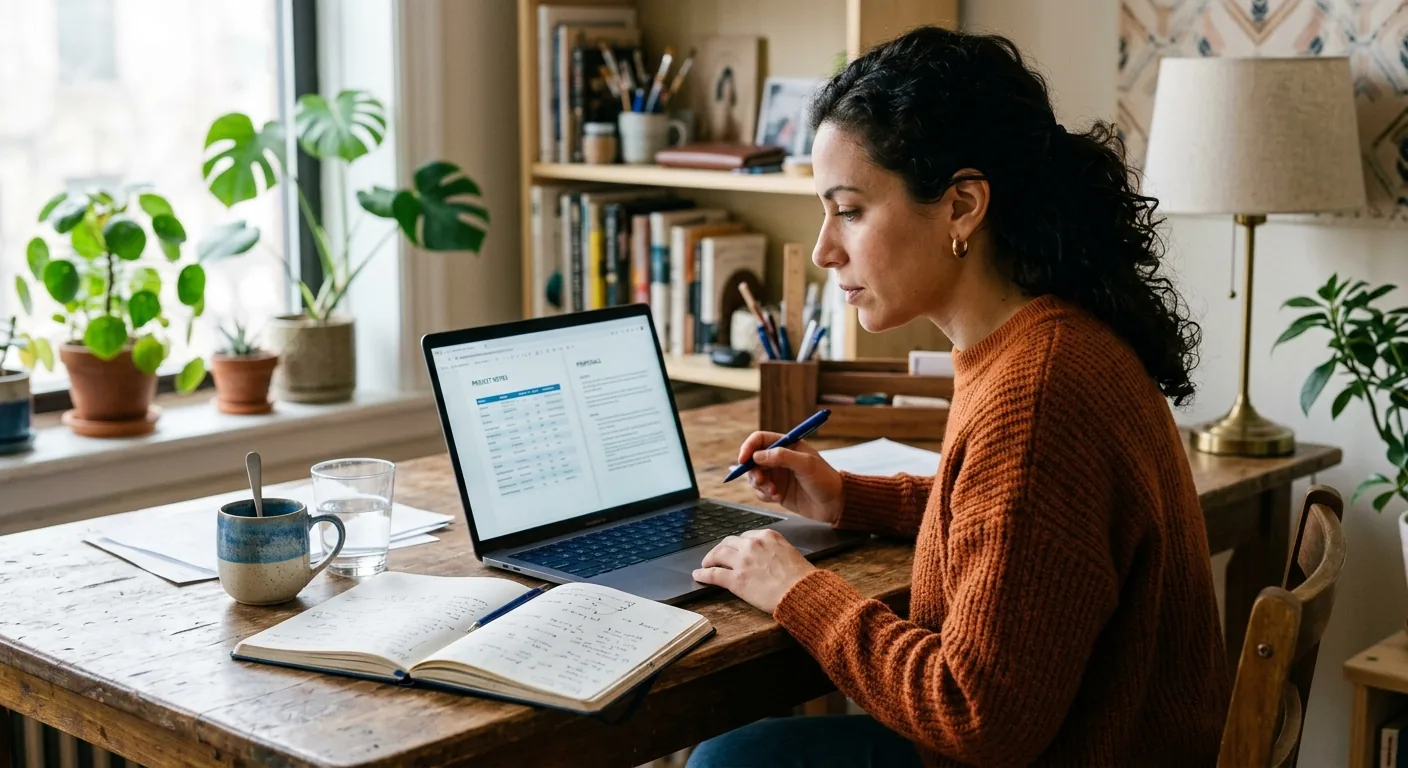 Creator working through influencer brand outreach