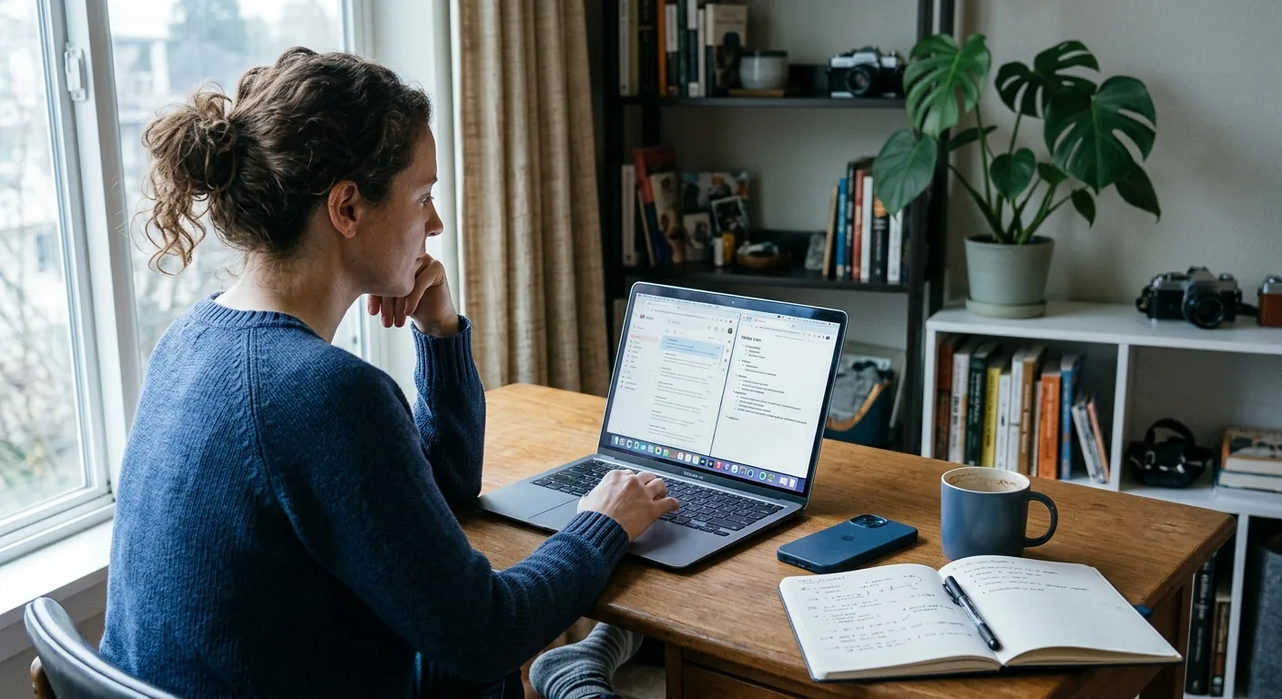 Creator working through influencer brand outreach