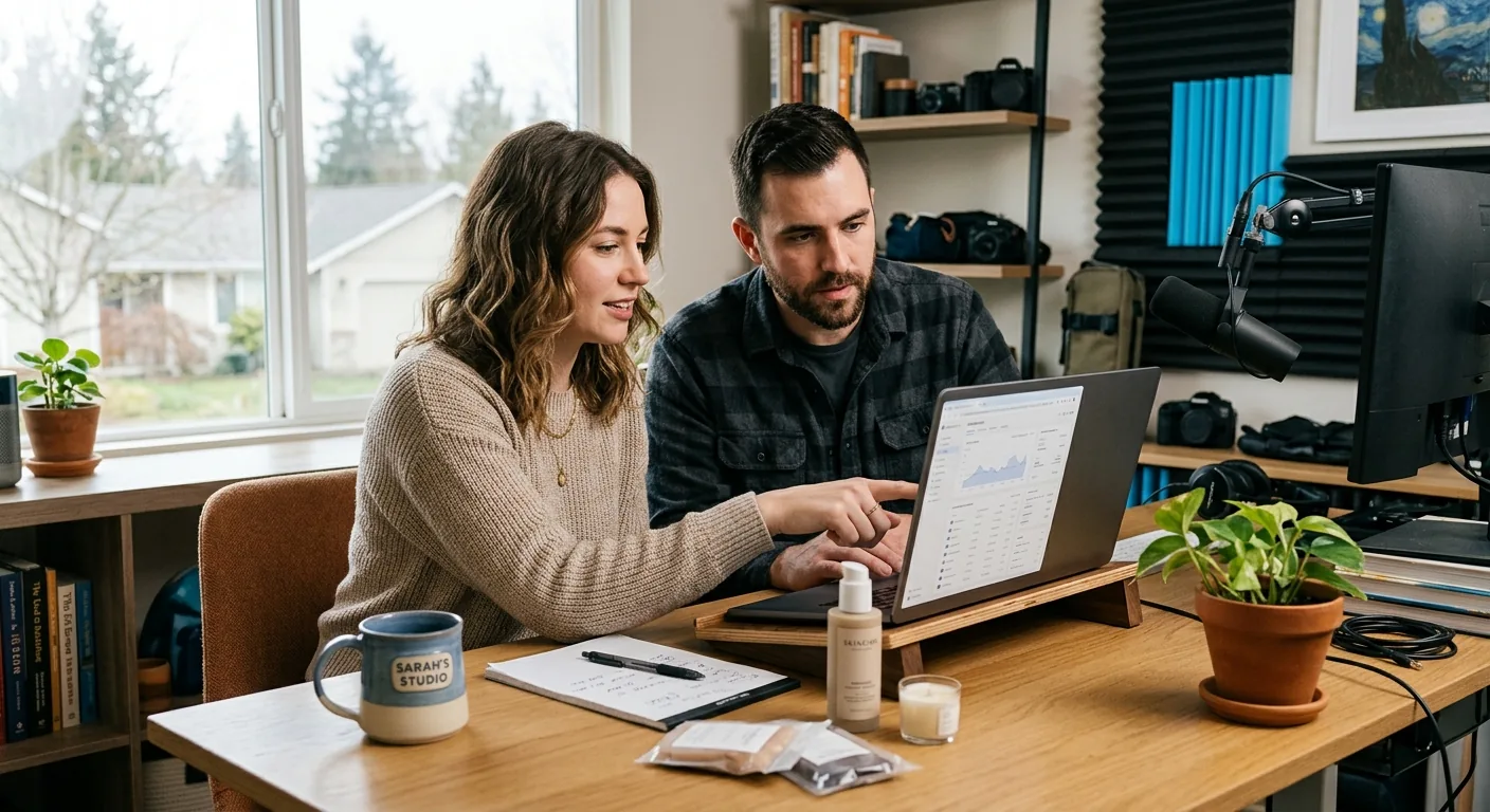 Creator working through brand collaboration opportunities