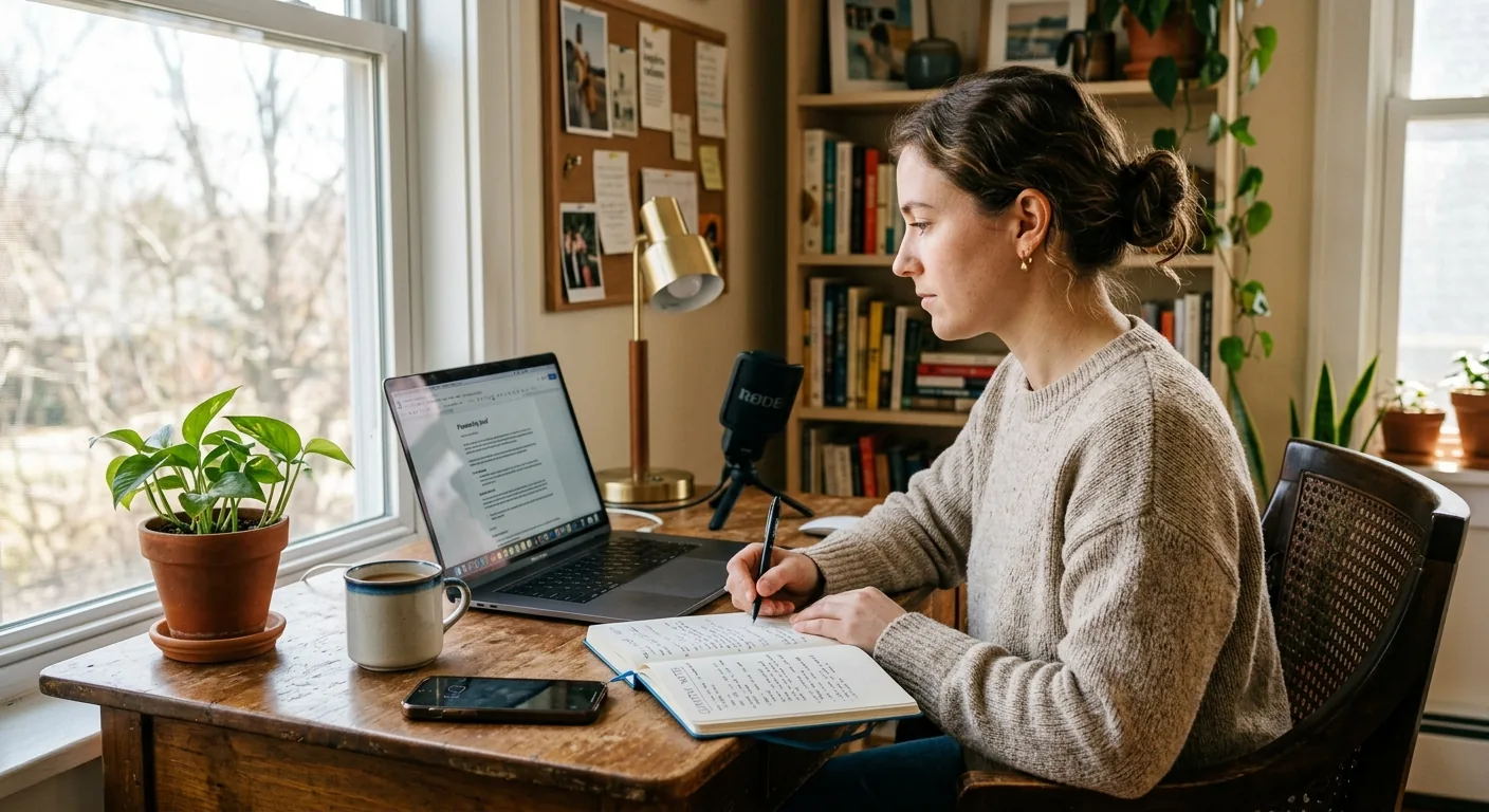 Creator working through brand collaboration opportunities
