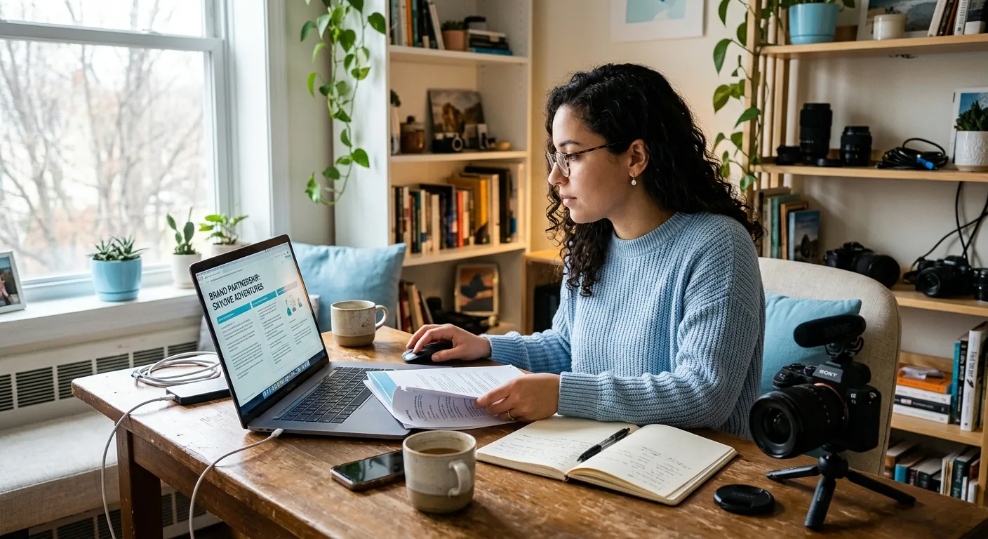 Creator working through creator brand deals