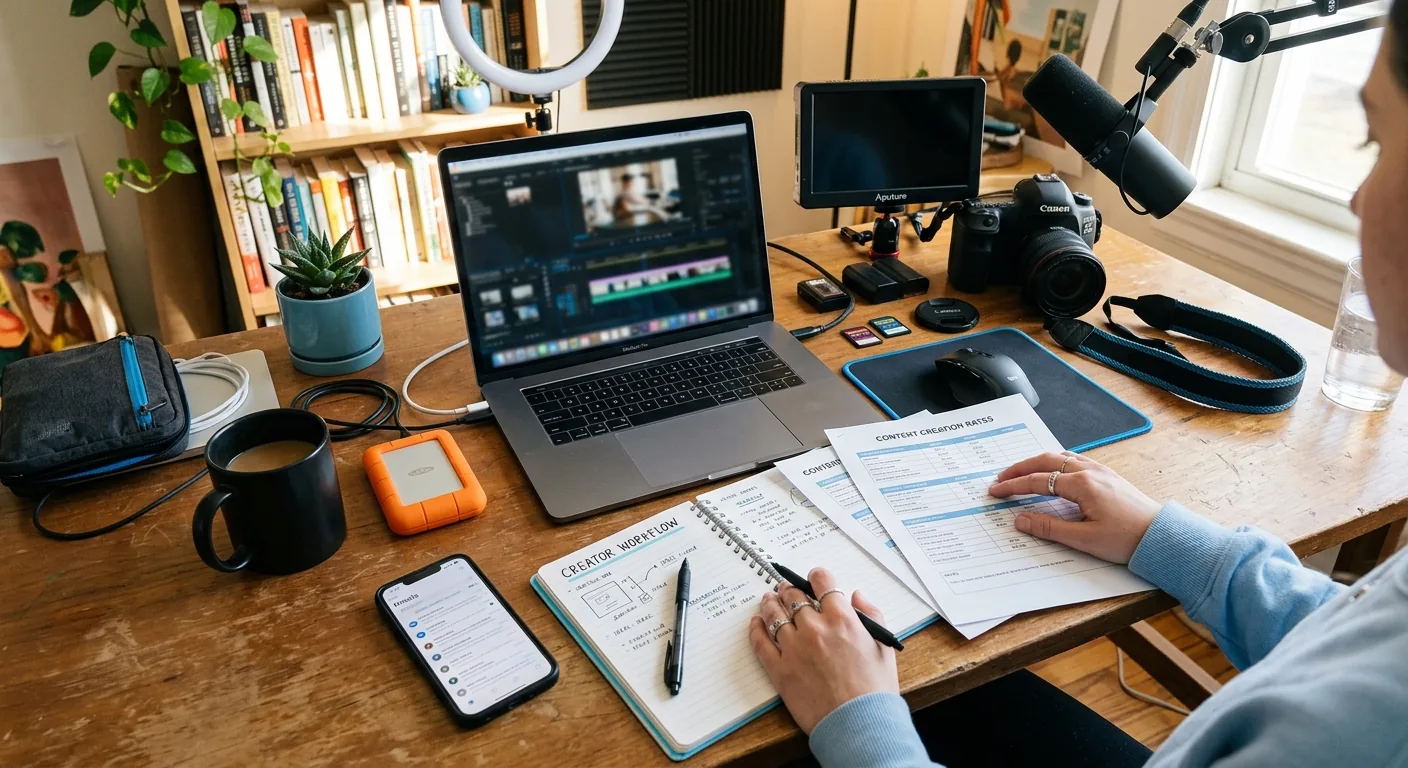 Creator working through creator sponsorship rates