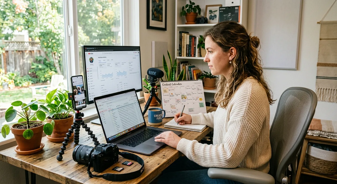 Creator working through brand collaboration opportunities