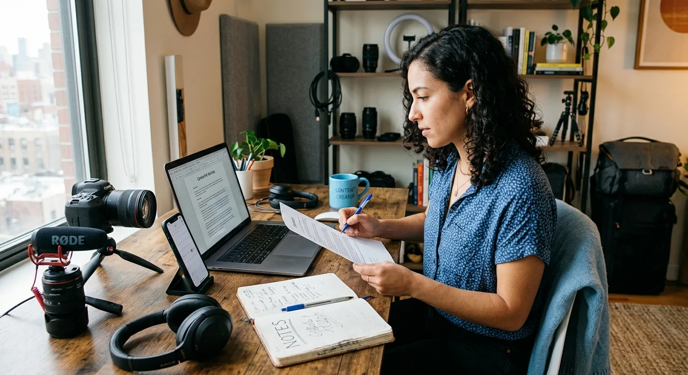 Creator working through creator brand deals