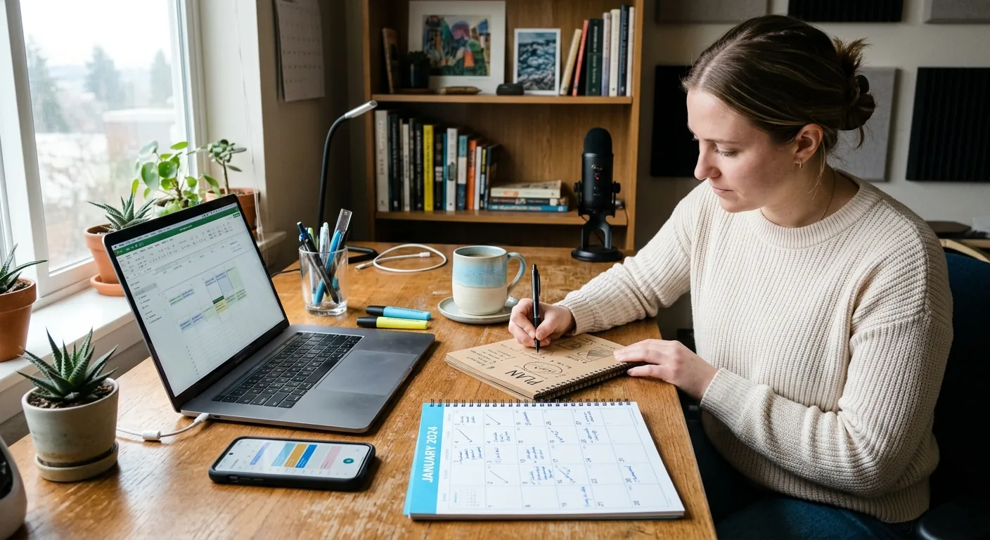 Creator working through influencer brand outreach