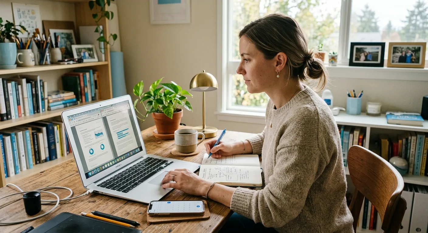 Creator working through brand collaboration opportunities