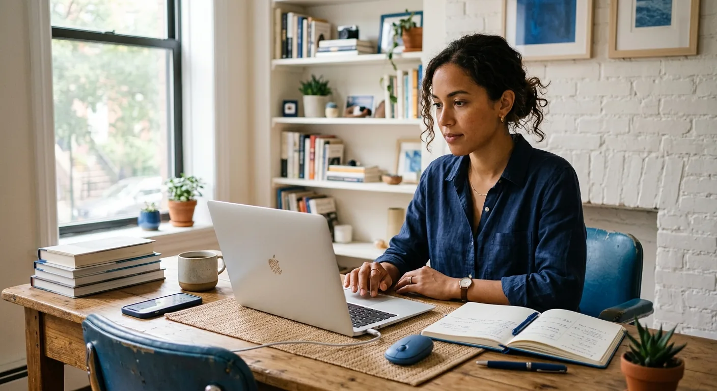 Creator working through influencer brand outreach