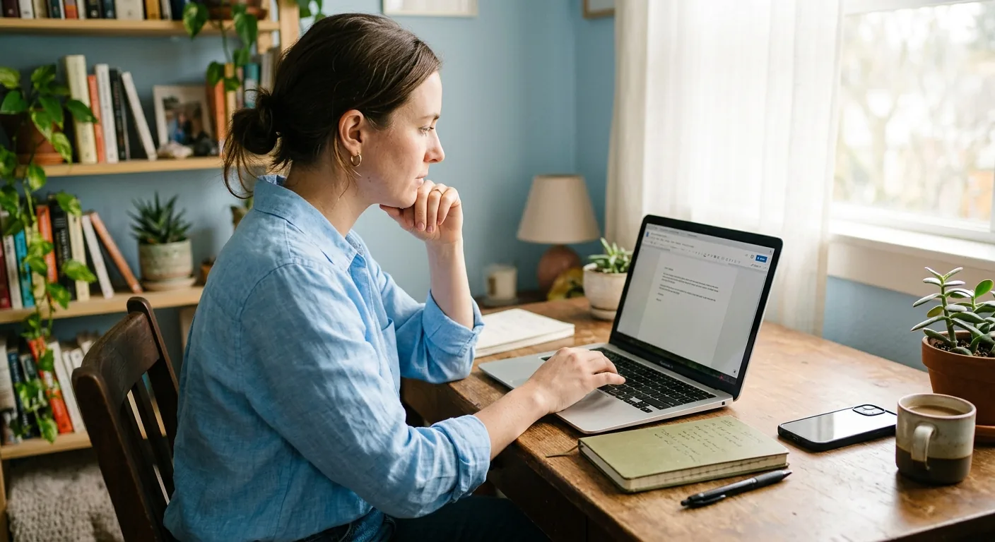 Creator working through influencer brand outreach