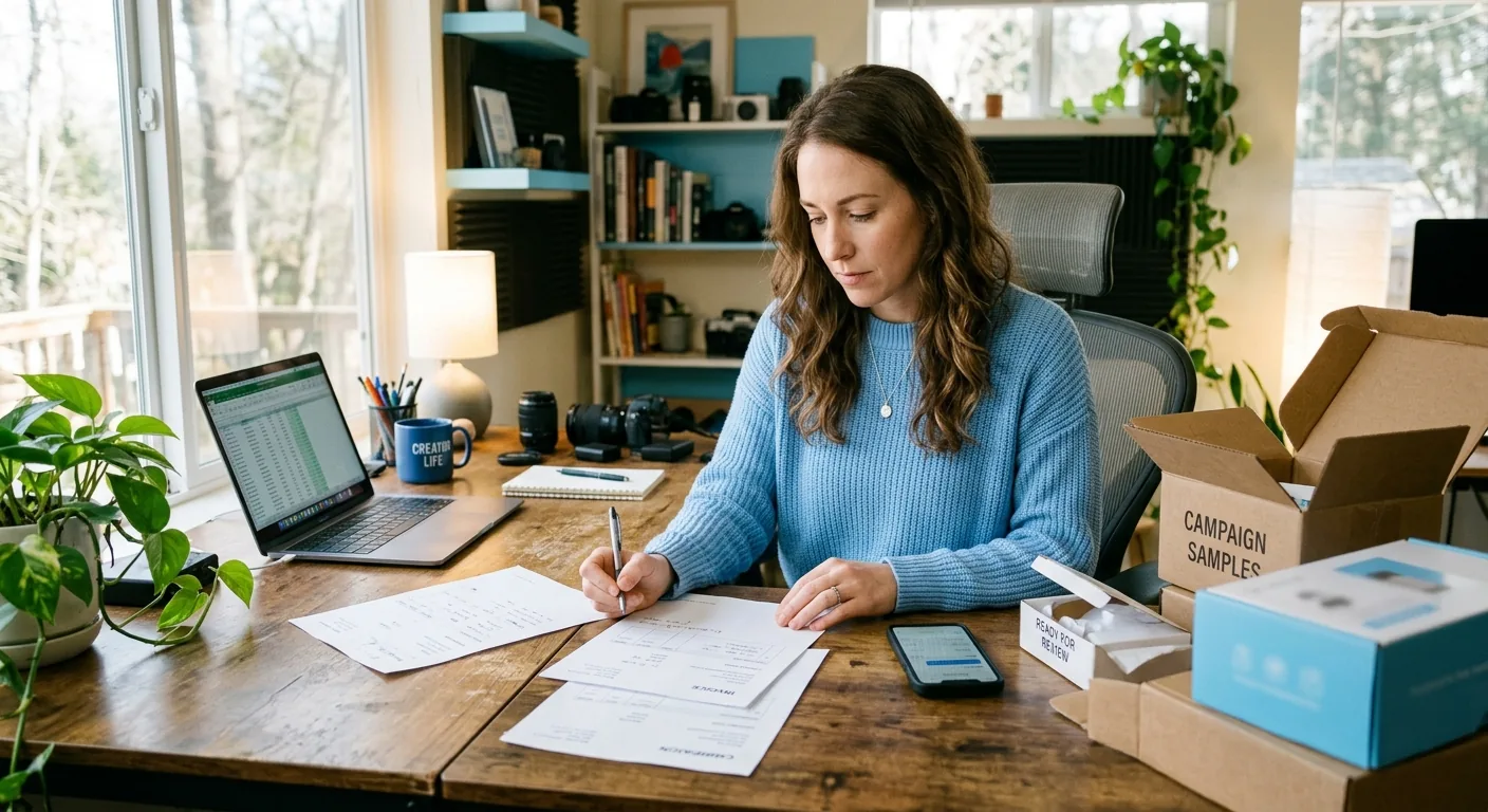 Creator working through creator brand deals